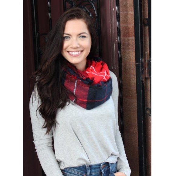 Plaid Infinity Scarf - Picture 4 of 5